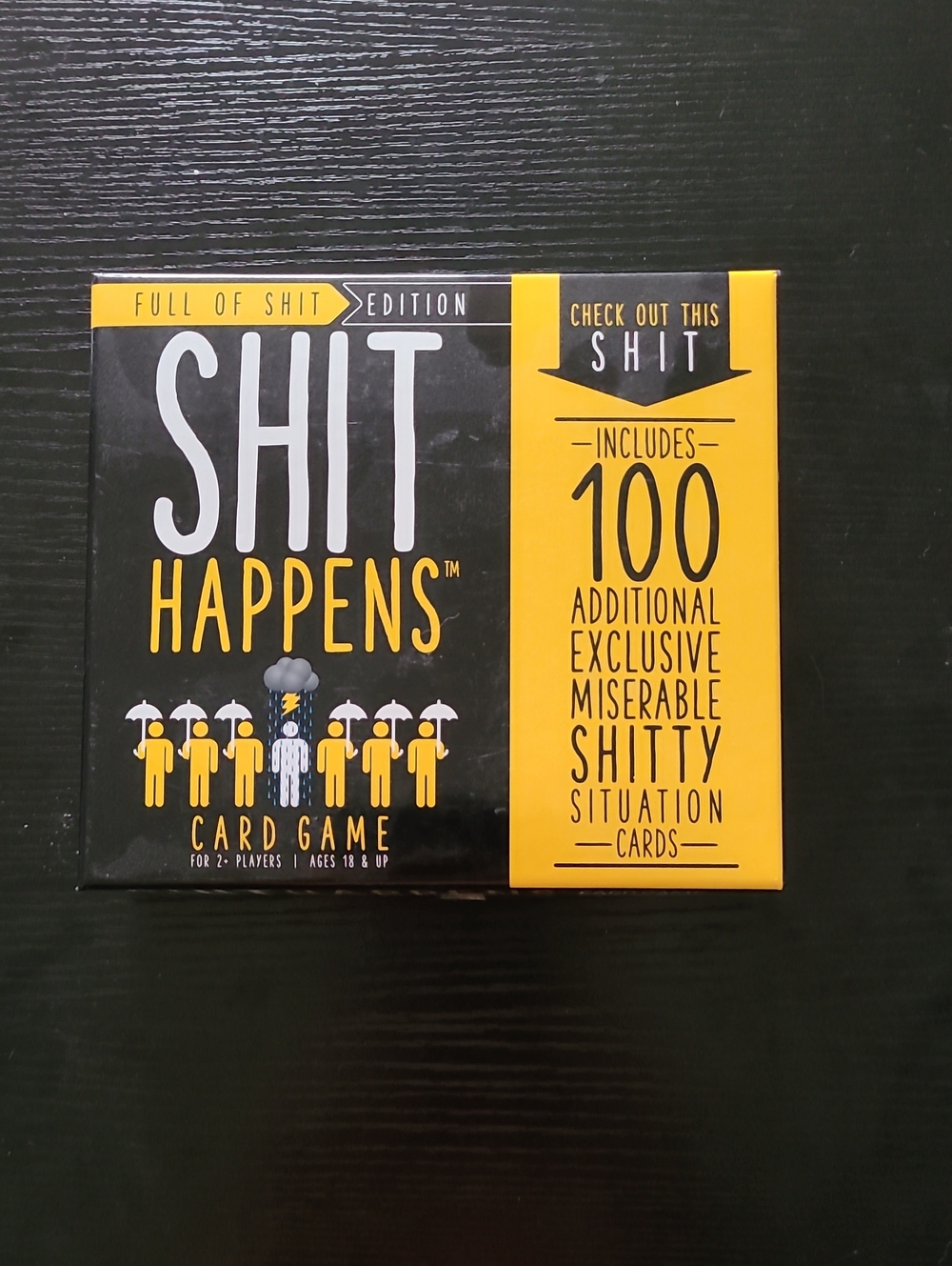 Shit Happens Card Game - Full of Shit Edition (Black & Yellow)